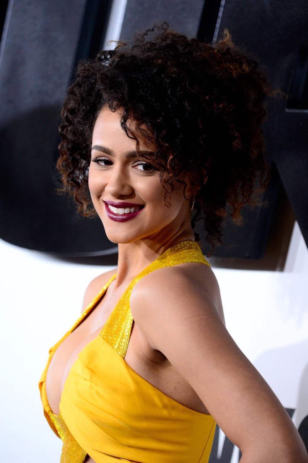 Nathalie Emmanuel showing huge cleavage at the Furious 7 premiere in Hollywood #75168418