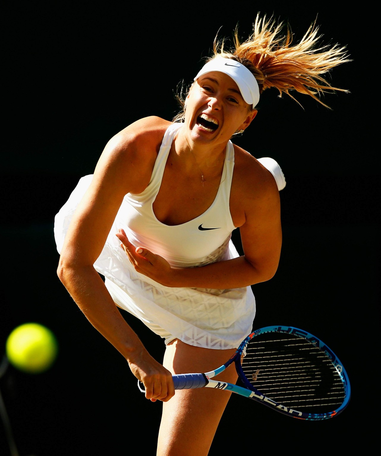 Maria Sharapova flashing her white panties at the Wimbledon #75156510