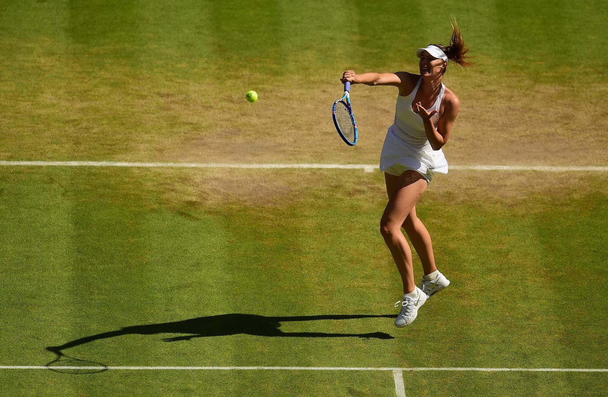 Maria Sharapova flashing her white panties at the Wimbledon #75156591