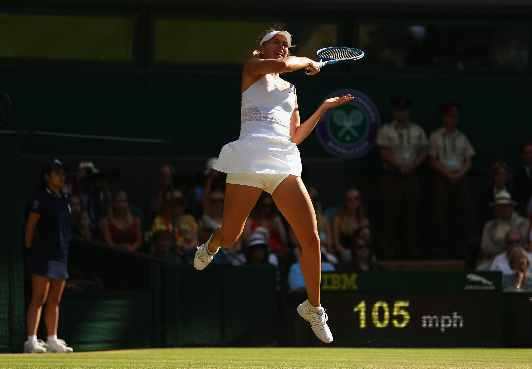 Maria Sharapova flashing her white panties at the Wimbledon #75156605