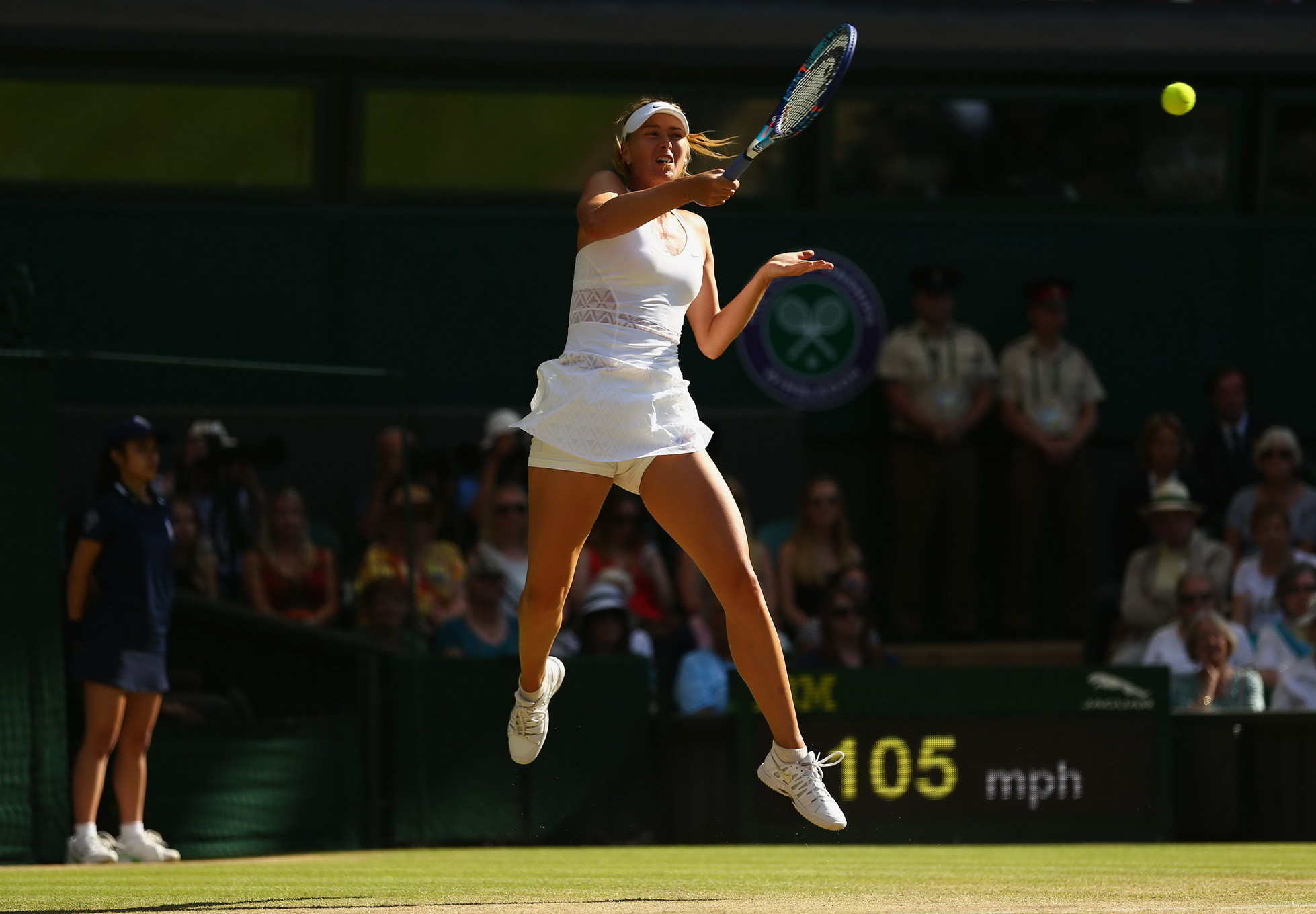Maria Sharapova flashing her white panties at the Wimbledon #75156610