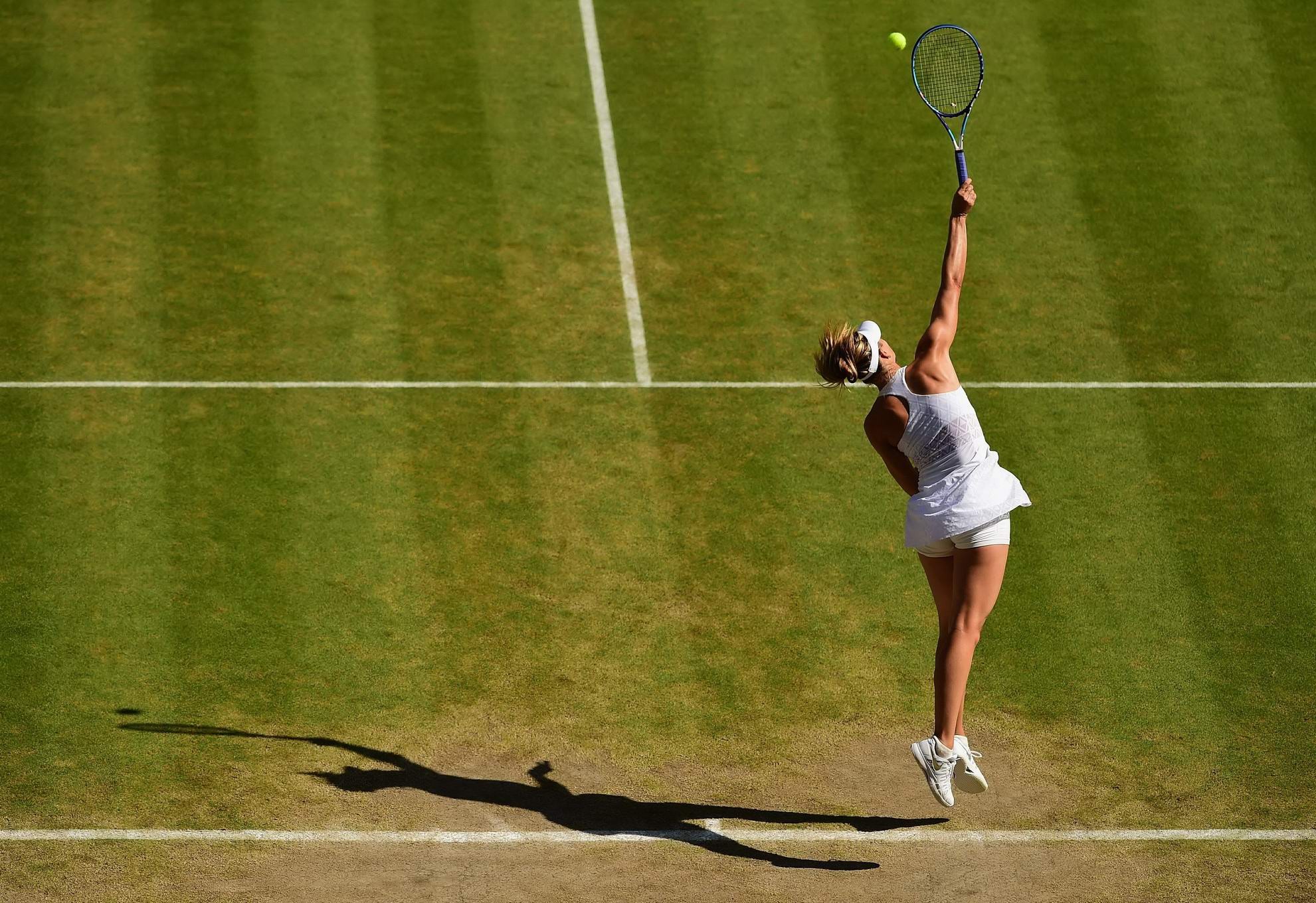 Maria Sharapova flashing her white panties at the Wimbledon #75156615