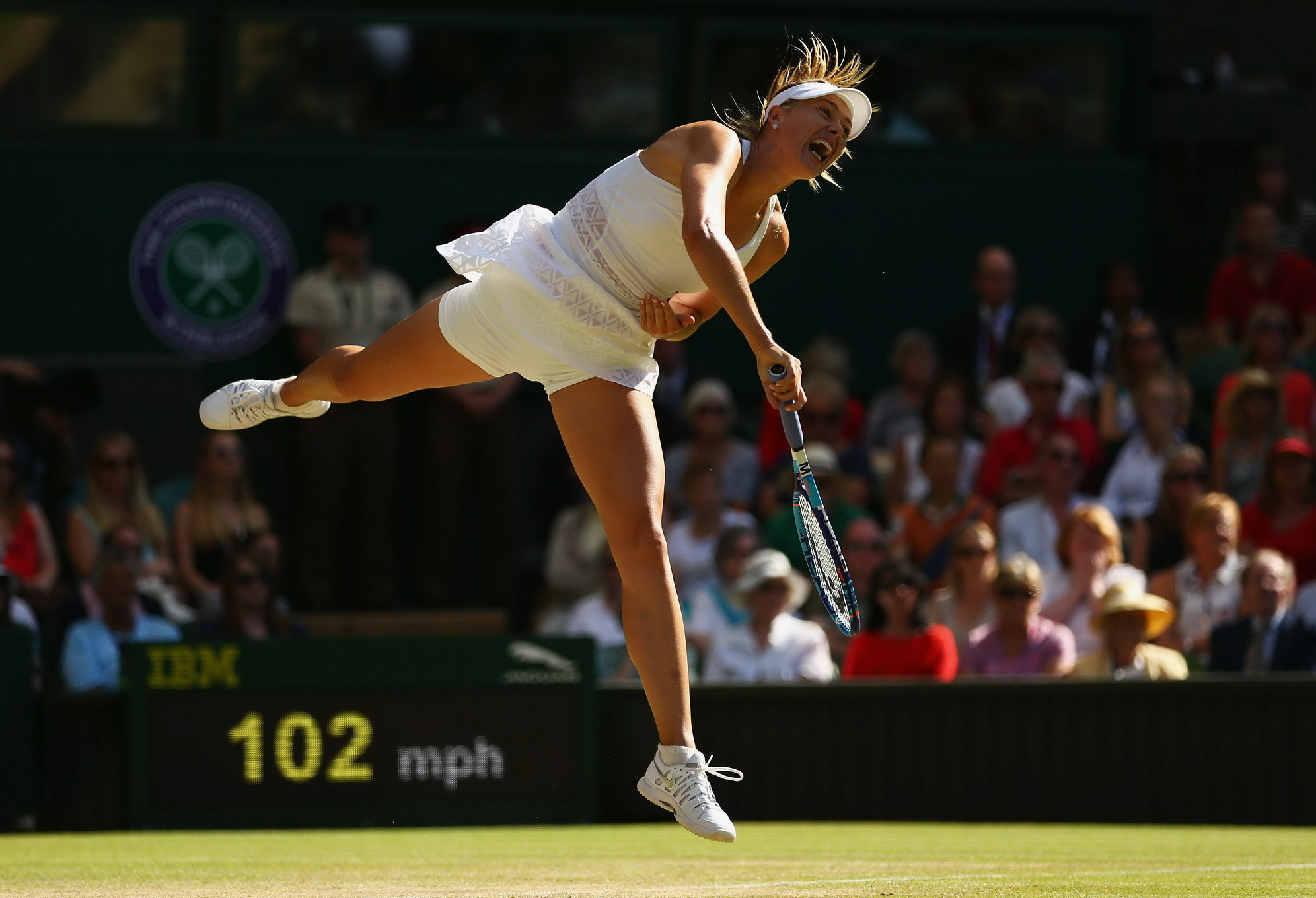 Maria Sharapova flashing her white panties at the Wimbledon #75156620