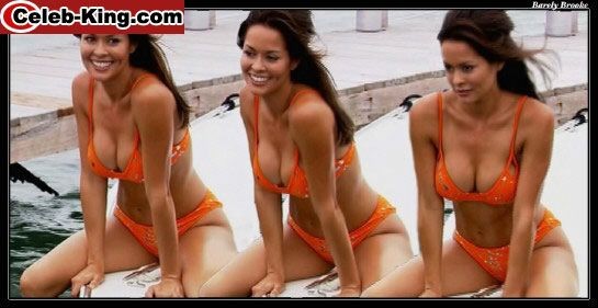 Hot Brooke Burke posing and showing her big natural boobs #75376532