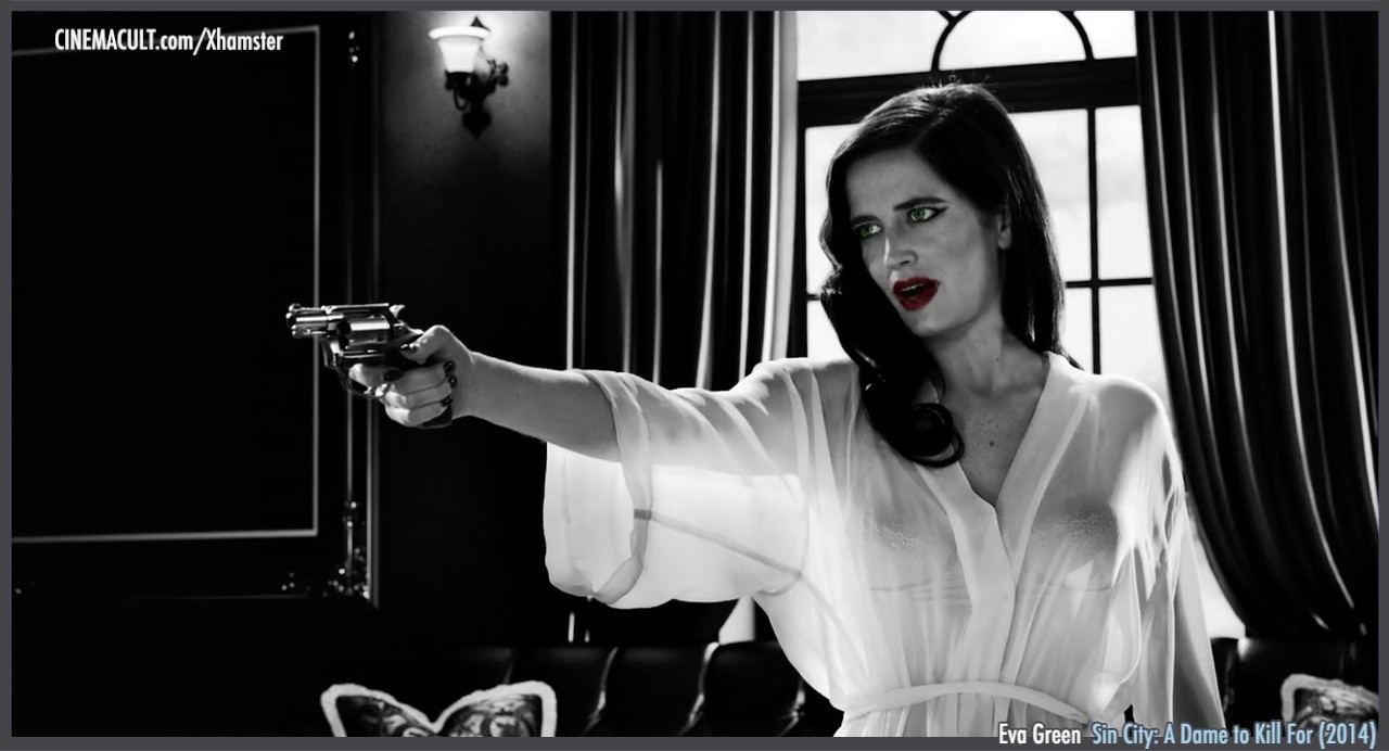 Eva Green nude black  white scenes from Sin City #74682304