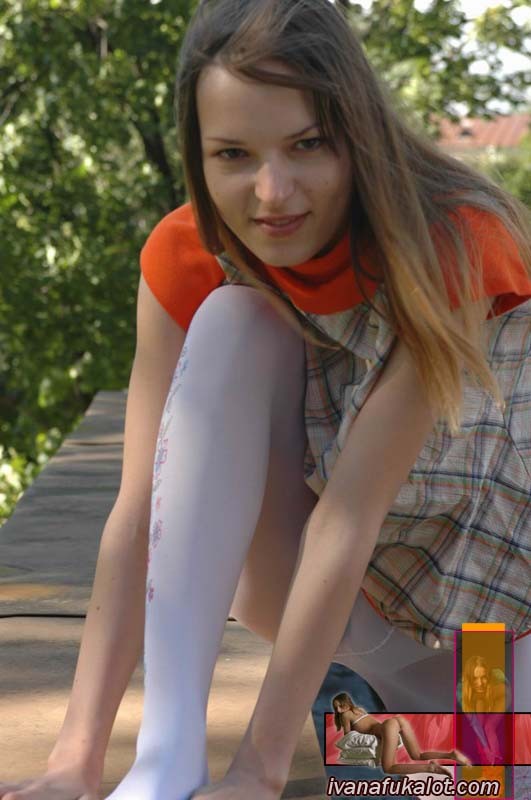 Sexy teen Ivana posing outdoors #67243441