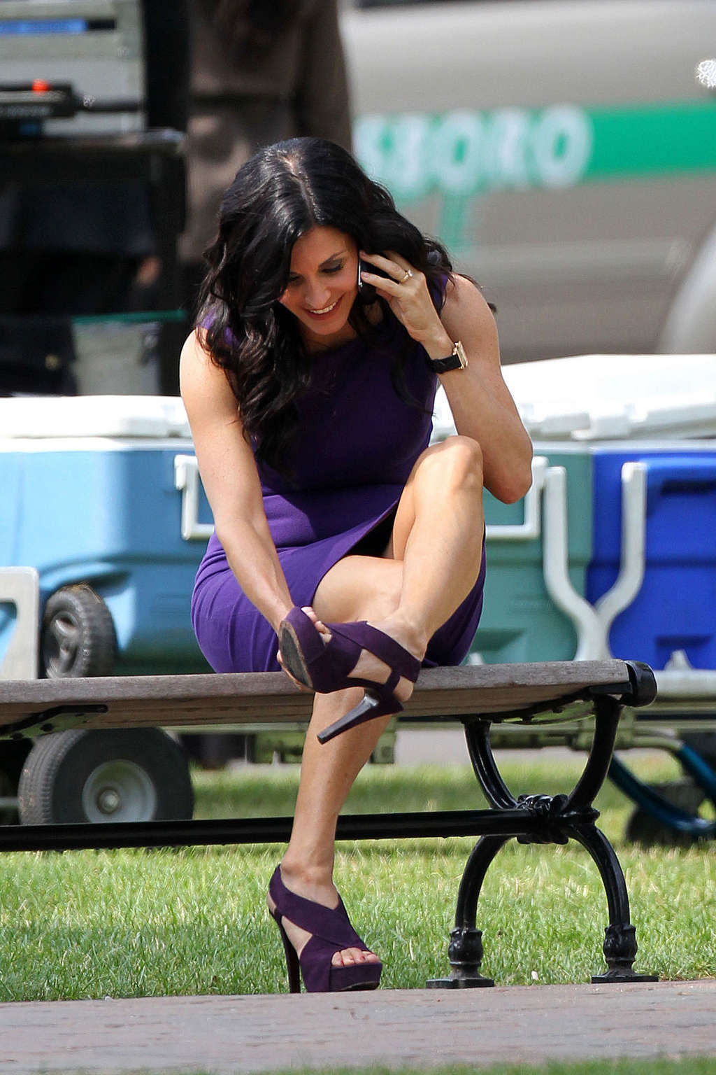 Courteney Cox flashing her panties and show great body in tight dress #75339415