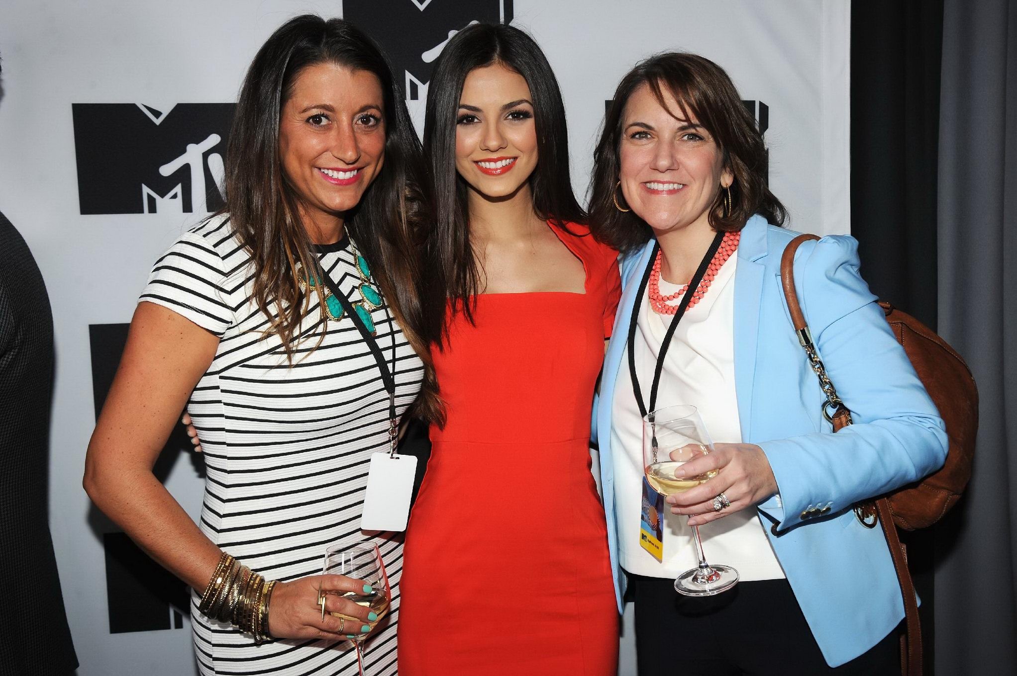 Victoria Justice looks very hot wearing a red mini dress at MTV Upfront #75198135