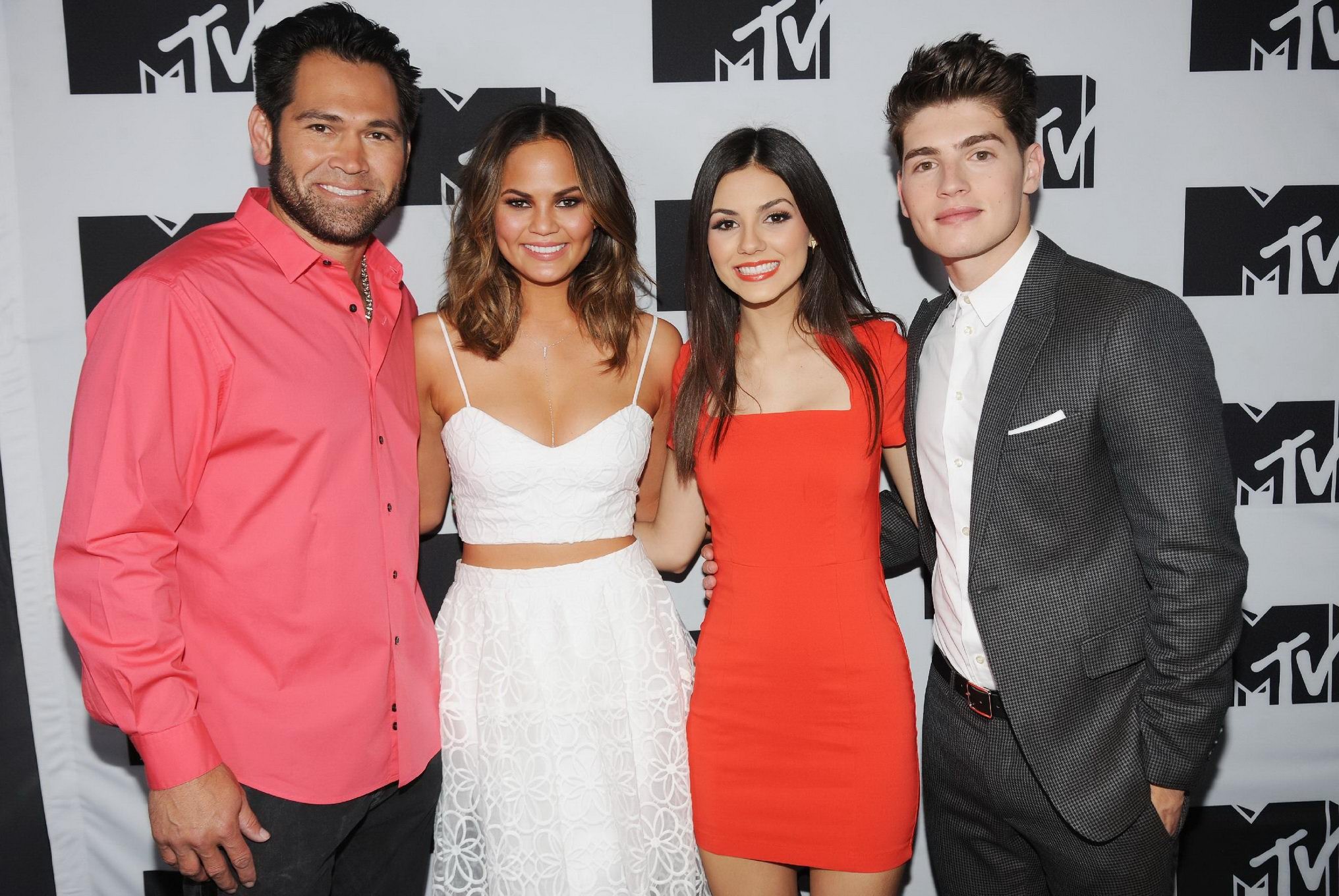 Victoria Justice looks very hot wearing a red mini dress at MTV Upfront #75198149