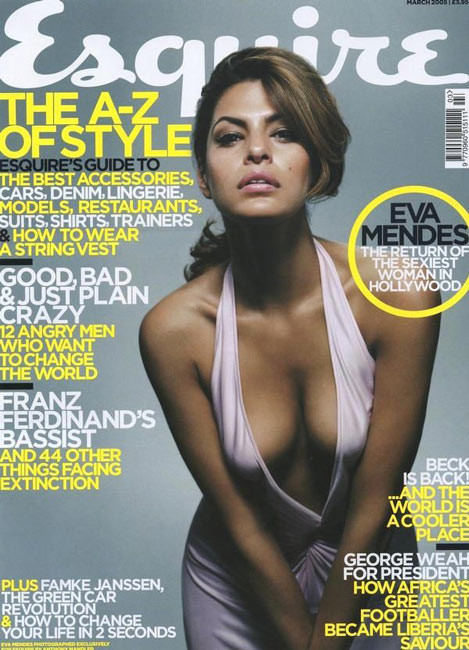 Celebrity Eva Mendes showing her huge boobs #75428676