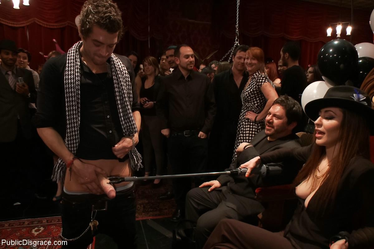 Two babes get tied, whipped and dominated at BDSM party #71965453