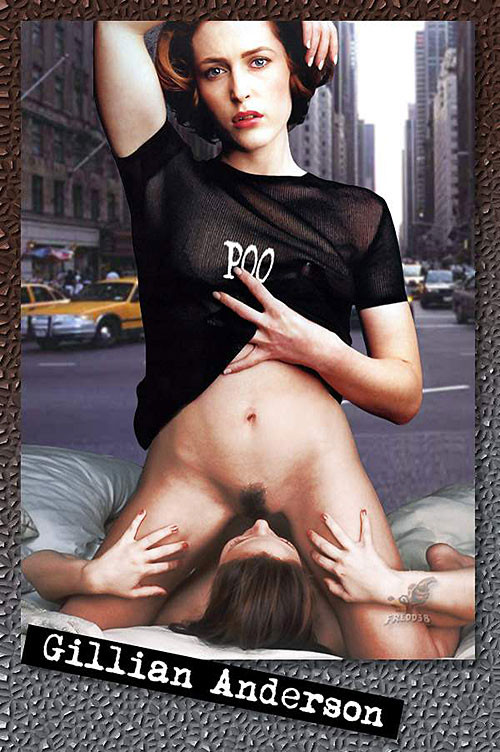 Gillian Anderson zeigt ihre Muschi und Titten und fickt hart
 #75381780