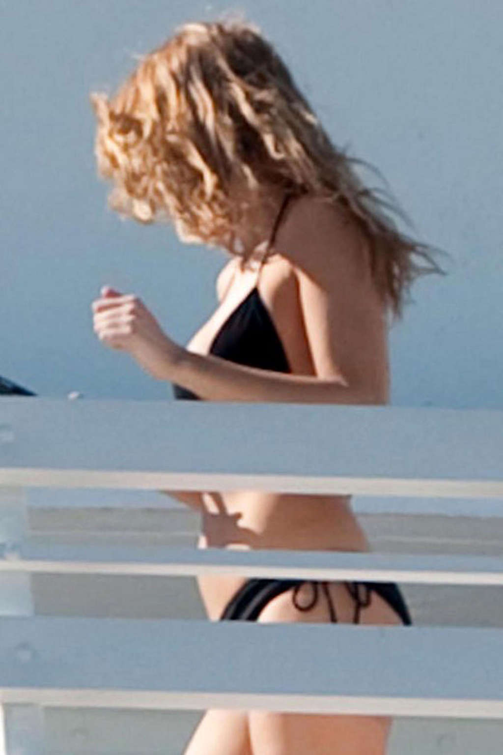 Blake Lively showing her amazing sexy body in black bikini #75360444