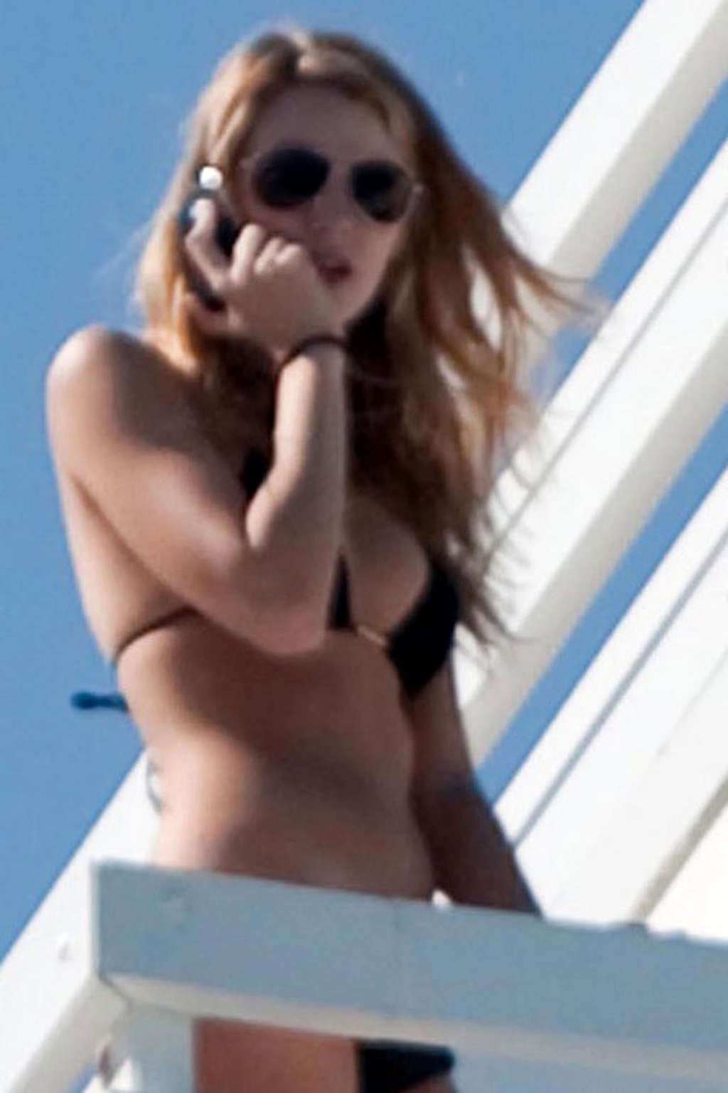 Blake Lively showing her amazing sexy body in black bikini #75360454