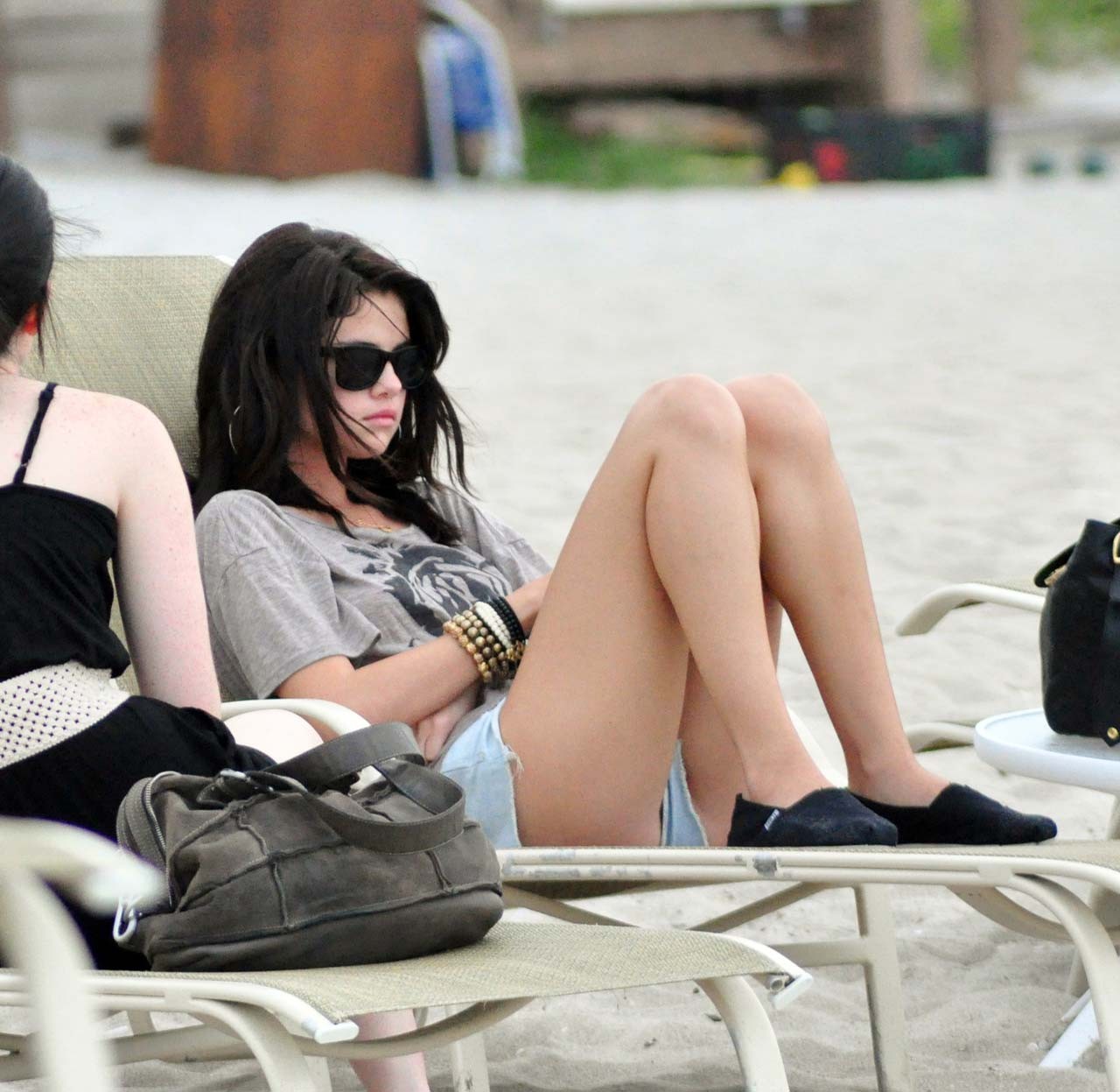 Selena Gomez exposing sexy body and hot ass in bikini on pool #75293784