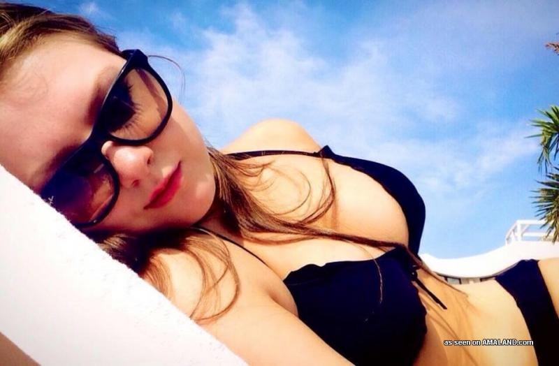 Compilation of bikini hotties posing for their boyfriends #76130379