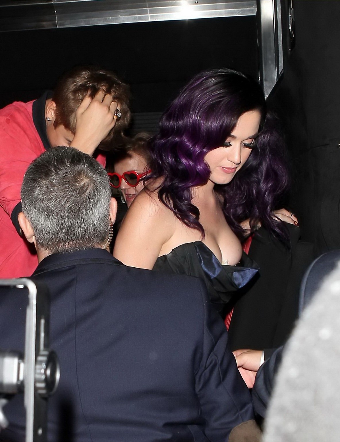 Katy Perry downtop wearing a strapless dress in Hollywood #75258699