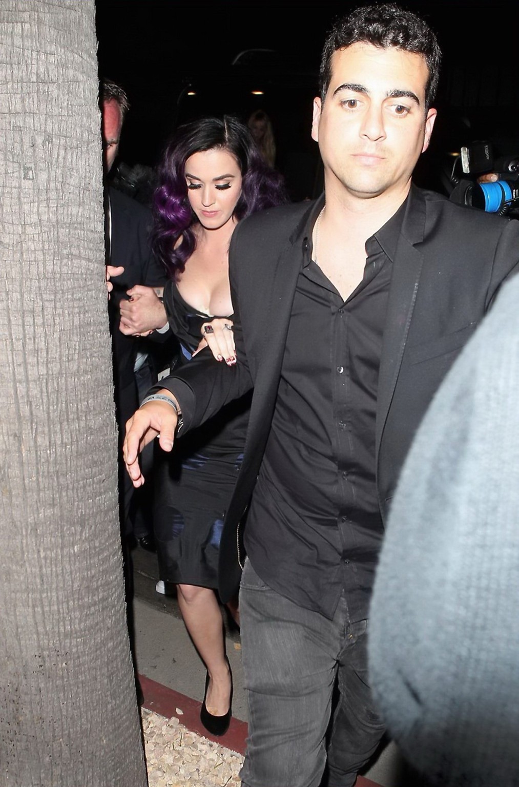 Katy Perry downtop wearing a strapless dress in Hollywood #75258748