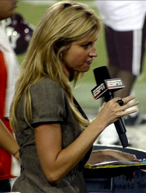 Erin Andrews tight bodied sportscaster reports on the game #75386488