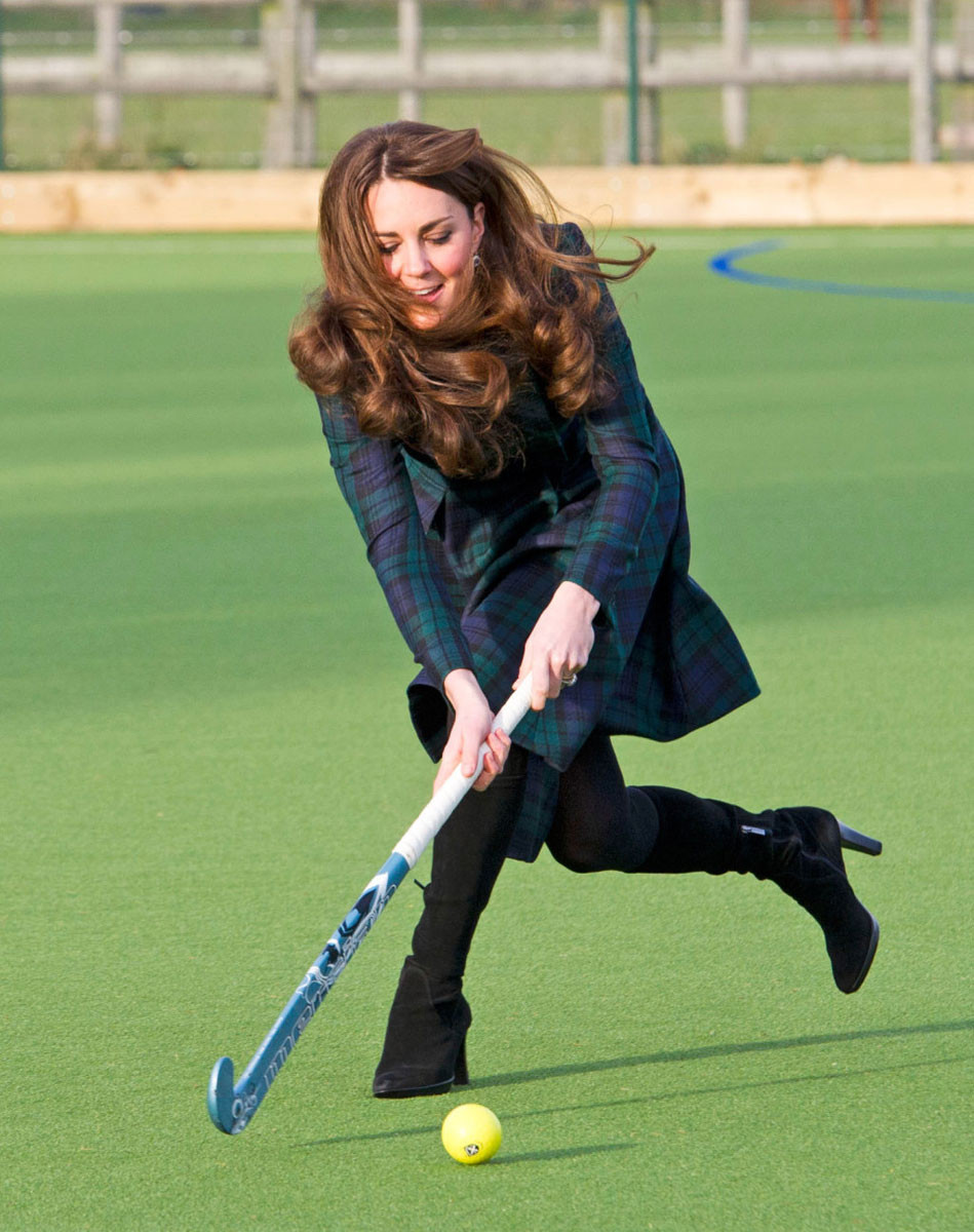 Kate Middleton plays field hockey in pangbourne #75247071