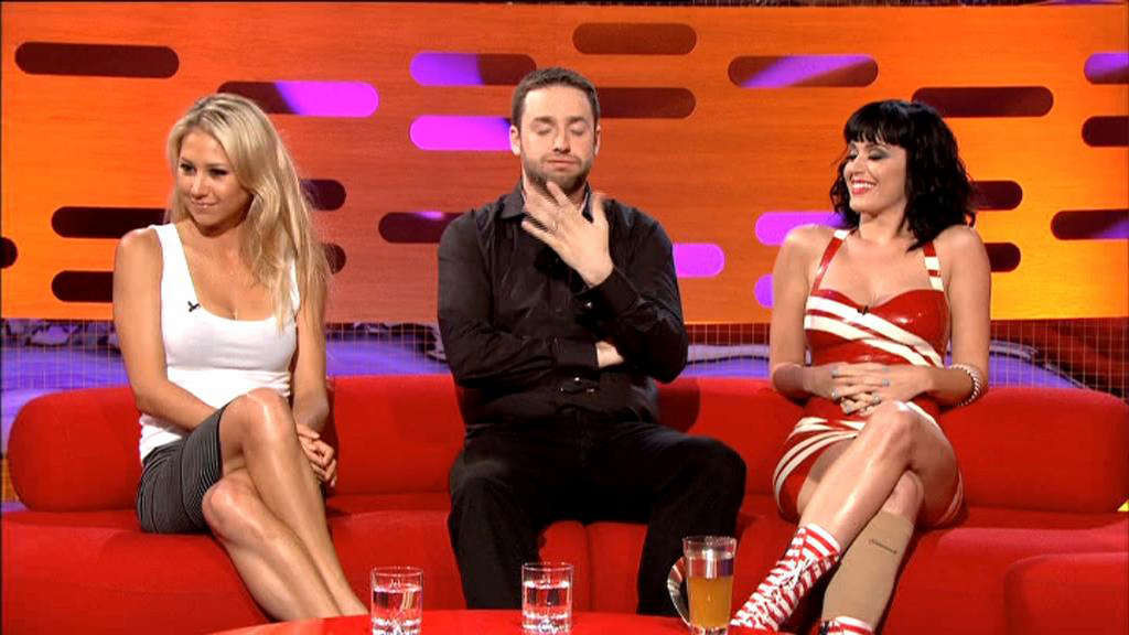 Anna Kournikova leggy in mini skirt with Katy Perry on tv show #75342438