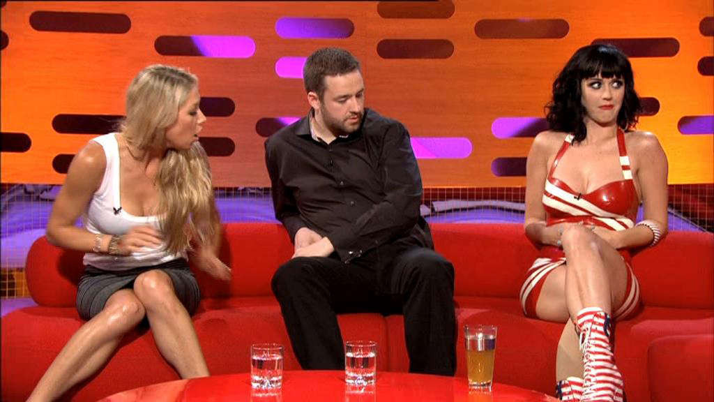 Anna Kournikova leggy in mini skirt with Katy Perry on tv show #75342488
