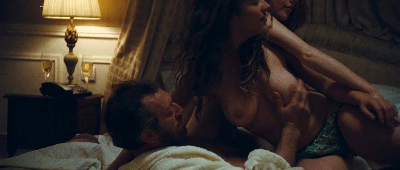 Camille Rowe exposing her nice big boobs and fucking hard with some guy in movie #75320433
