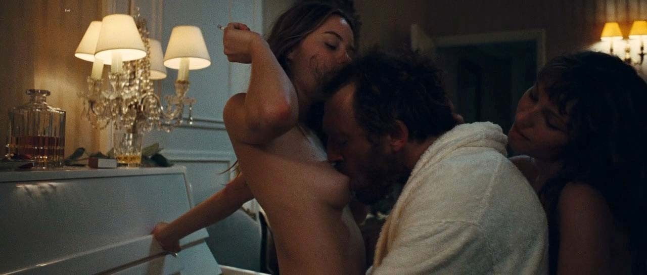 Camille Rowe exposing her nice big boobs and fucking hard with some guy in movie #75320440