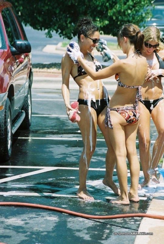Gallery of sexy bikini car wash babes strutting their stuff #76127239