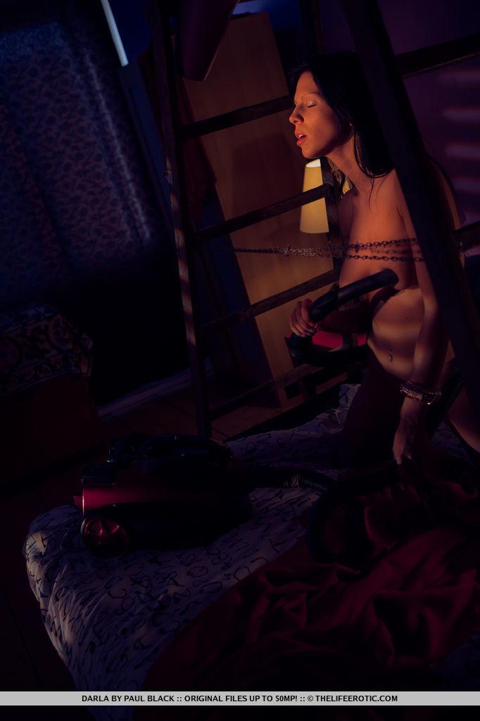Erotic model Darla gives a sexy dark goth set #60863548