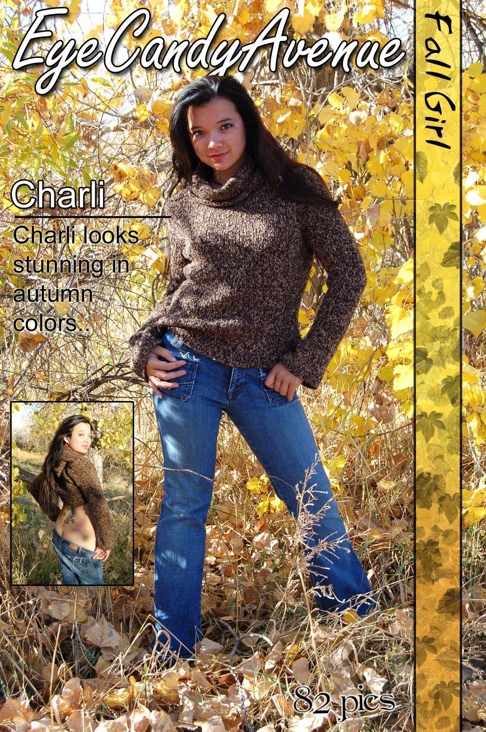 Charli se quita el suéter de otoño y revela sus pequeñas tetas y su coño caliente.
 #53745762