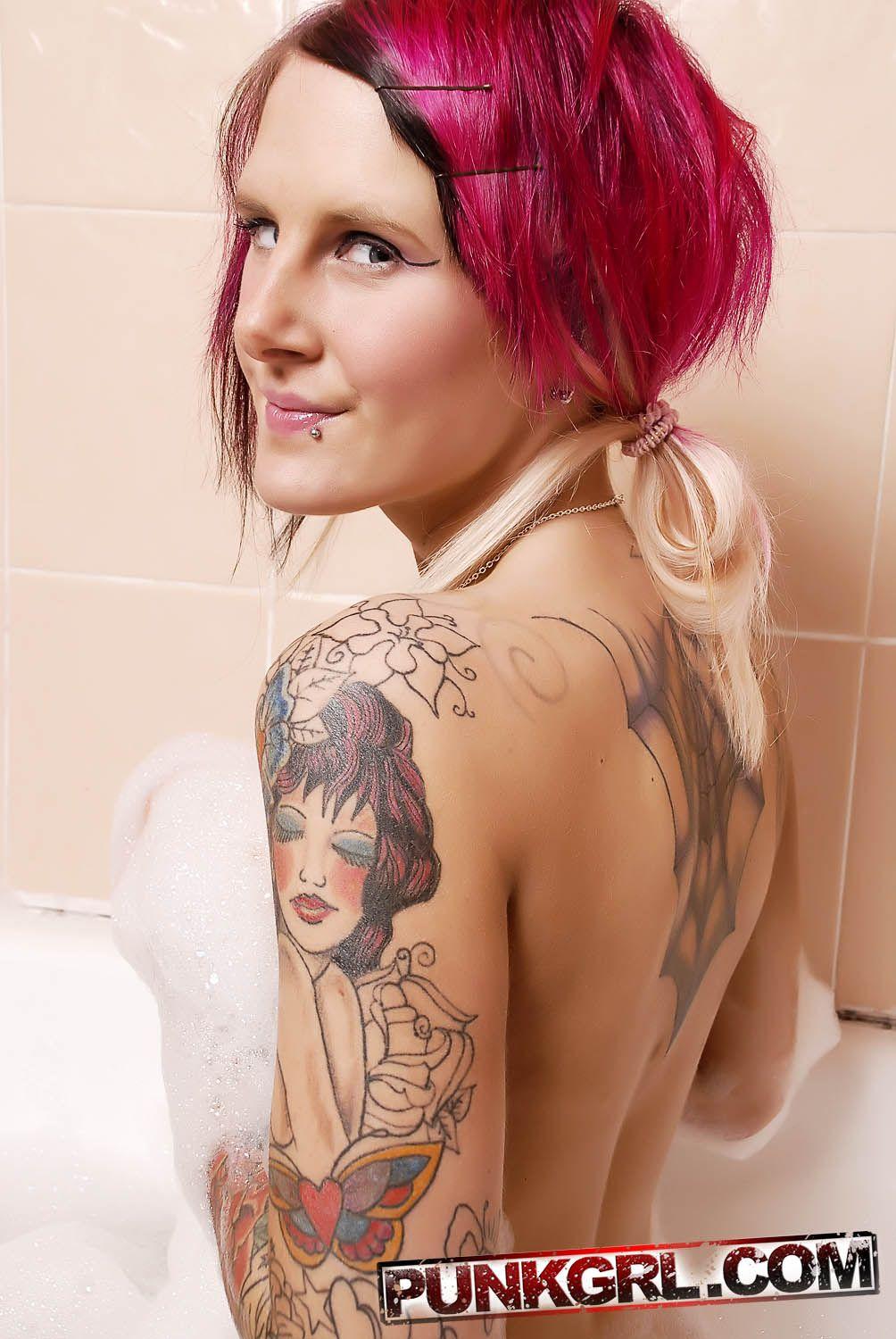 Pictures of teen punk Pink Trash getting all wet for you #61971653