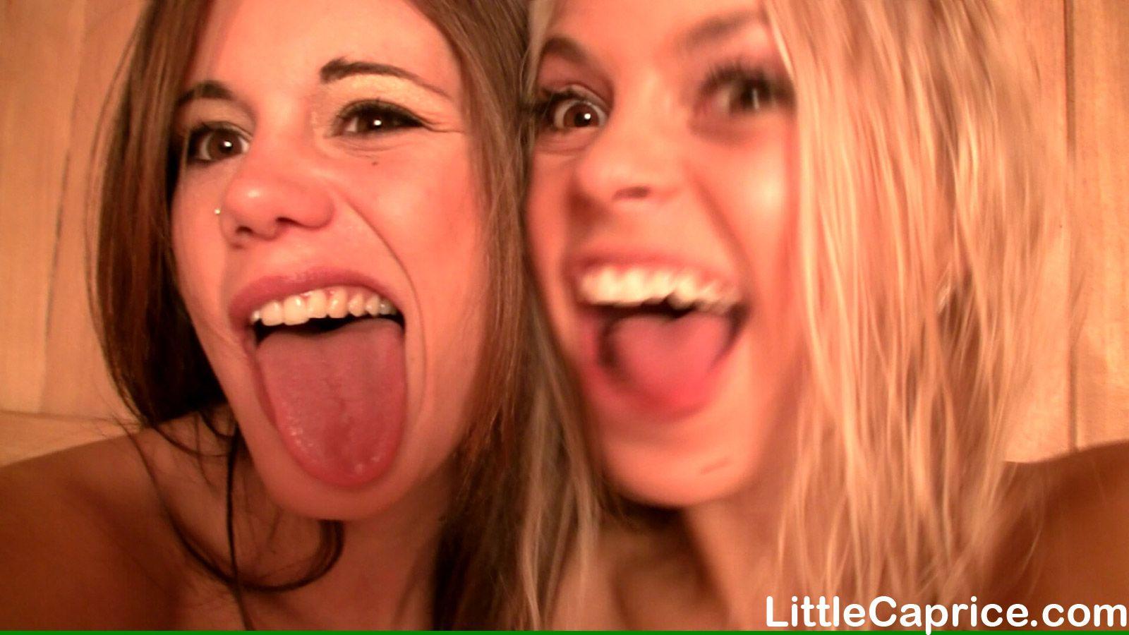 Pictures of Little Caprice and Sabrina Blond having fun in a sauna #59015462