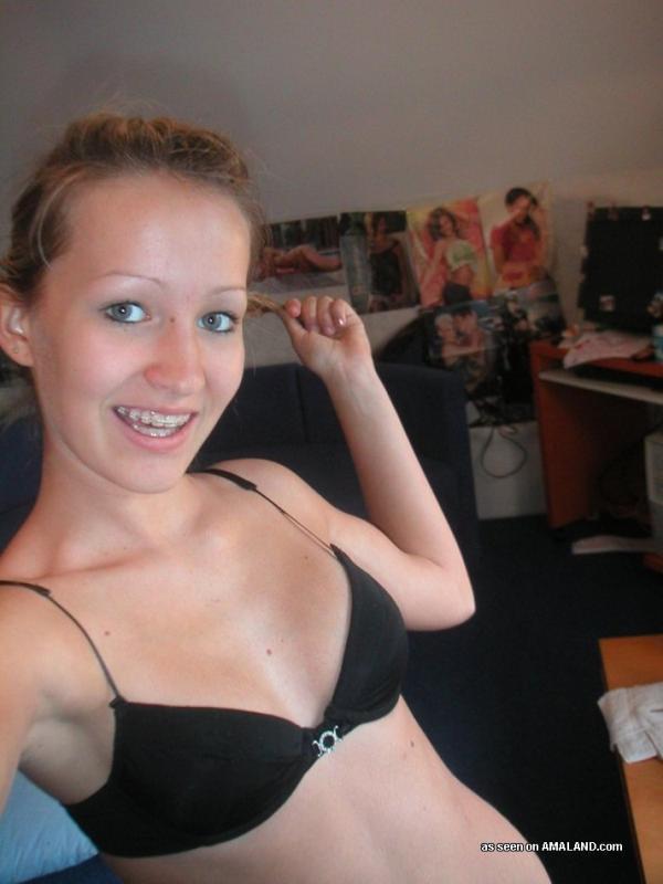 Collection of a nerdy teen chick camwhoring in her underwear #60657110