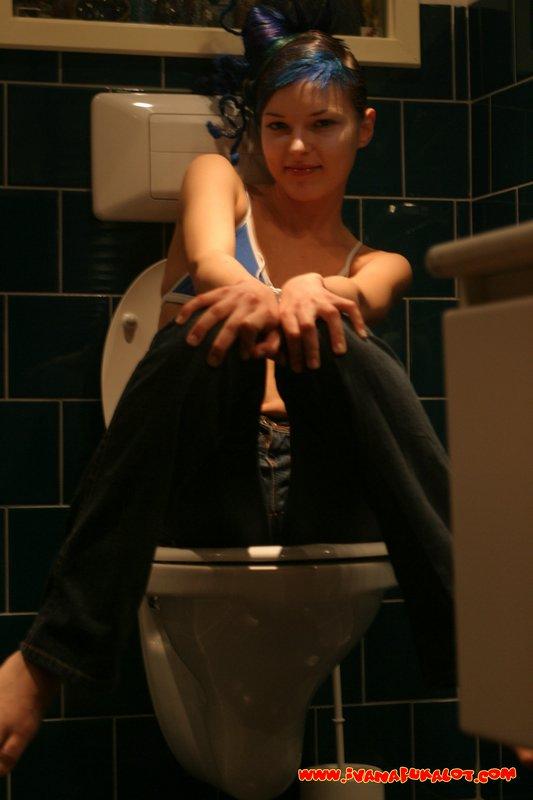 Cute Ivana posing in bathroom #54974290