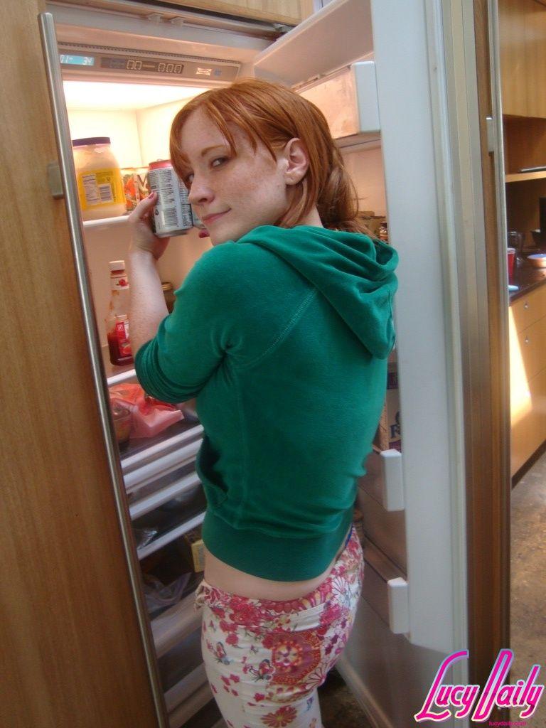 Pictures of teen cutie Lucy Daily teasing in the kitchen #59122903