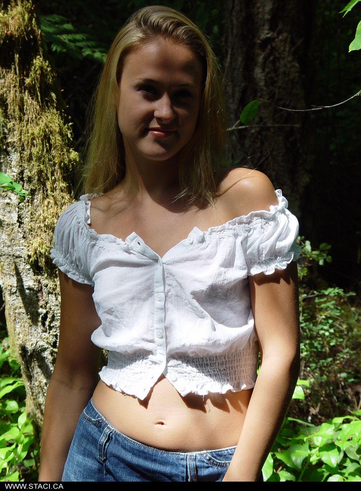 Pictures of teen Staci.ca playing with her tits outside #60003488