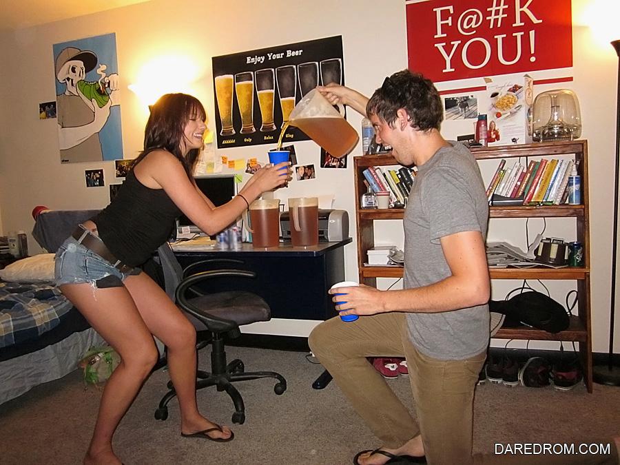 Hot college coeds go wild at a dorm party #60335317