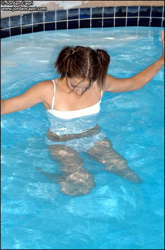 Pictures of Jordan Capri going for a swim in her clothes #55608100