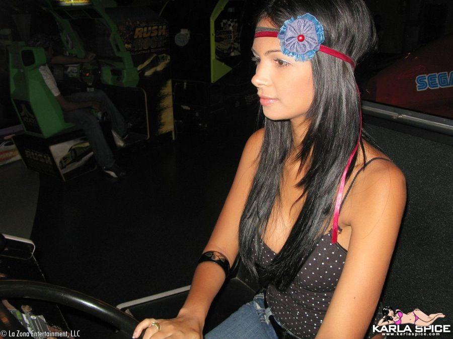 Pictures of Karla Spice enjoying herself at an arcade #58029140