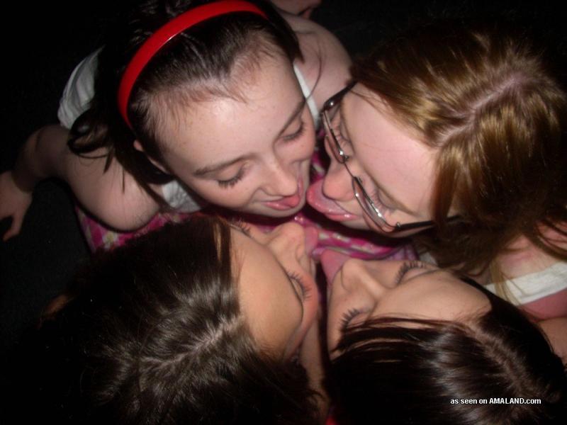 Naughty amateur lesbians in kinky kissing spree #60647875