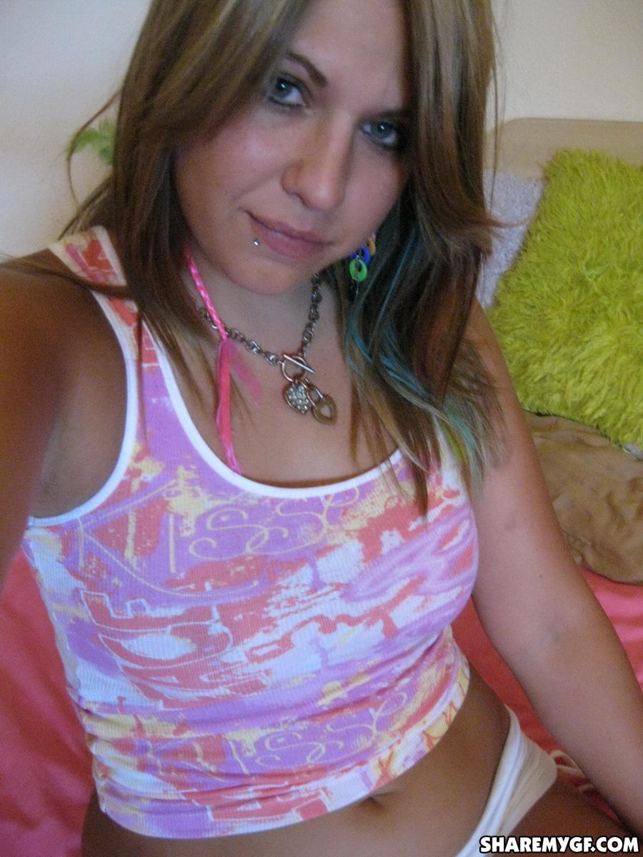 Chubby cute girlfriend teases in bed waiting for you to join her #61955889