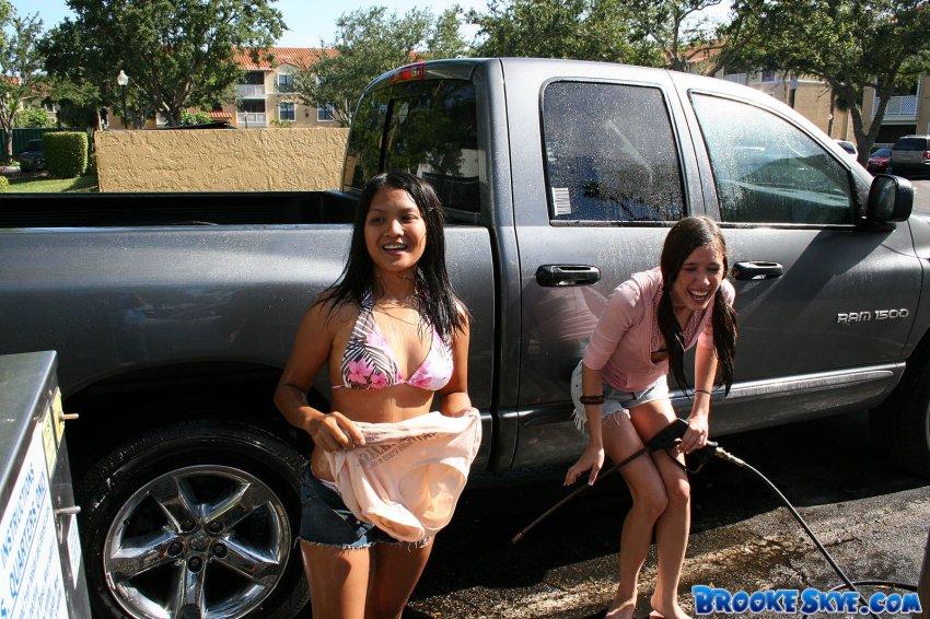 Brooke and Kat at the car wash #53557190