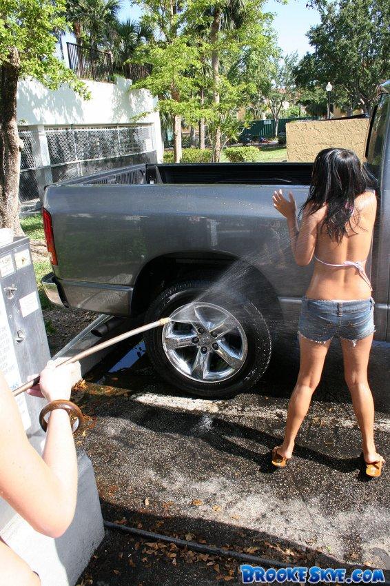 Brooke and Kat at the car wash #53557236