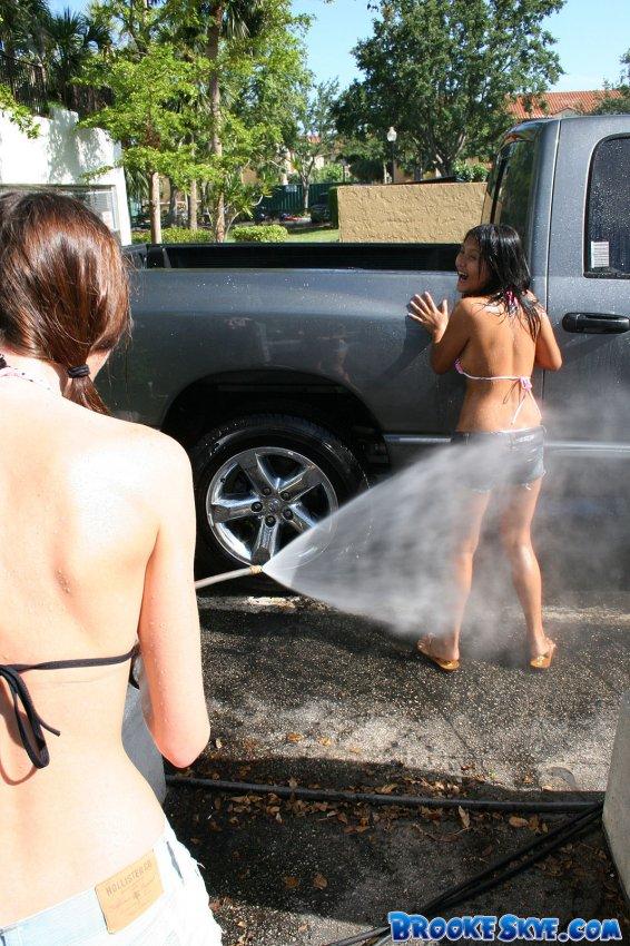 Brooke and Kat at the car wash #53557359