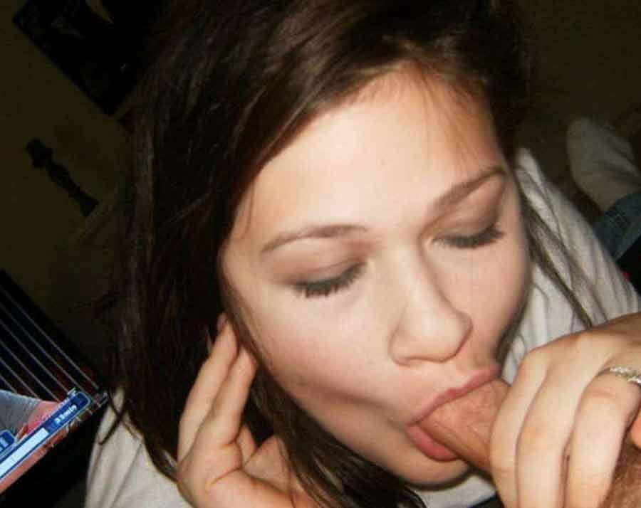 Picture compilation of an amateur hardcore chick sucking on my boner #60737068