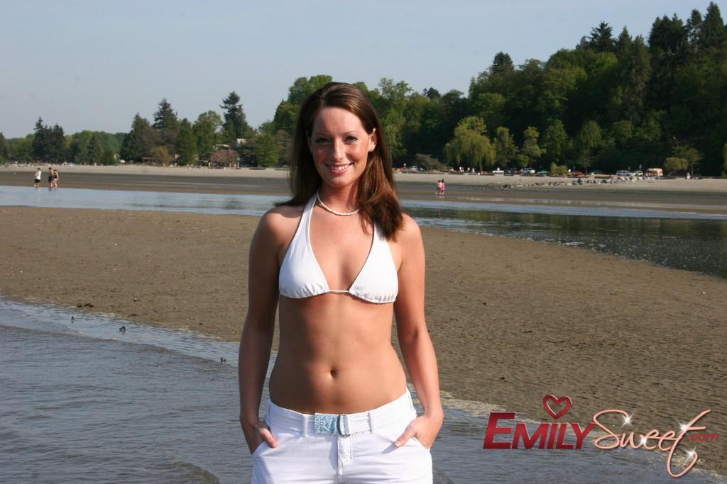 Pictures of Emily Sweet flashing from behind her bikini #54243909