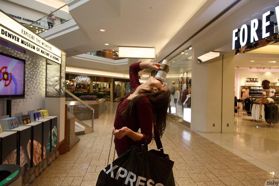 Laina Shendoah flashes at a public mall in "The Denver Chills" #60938084