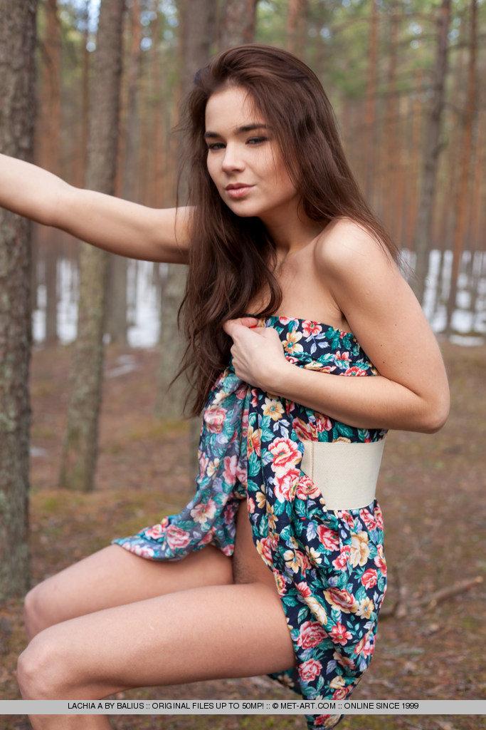 Pictures of teen beauty Lachia A getting naked in the woods #58807147