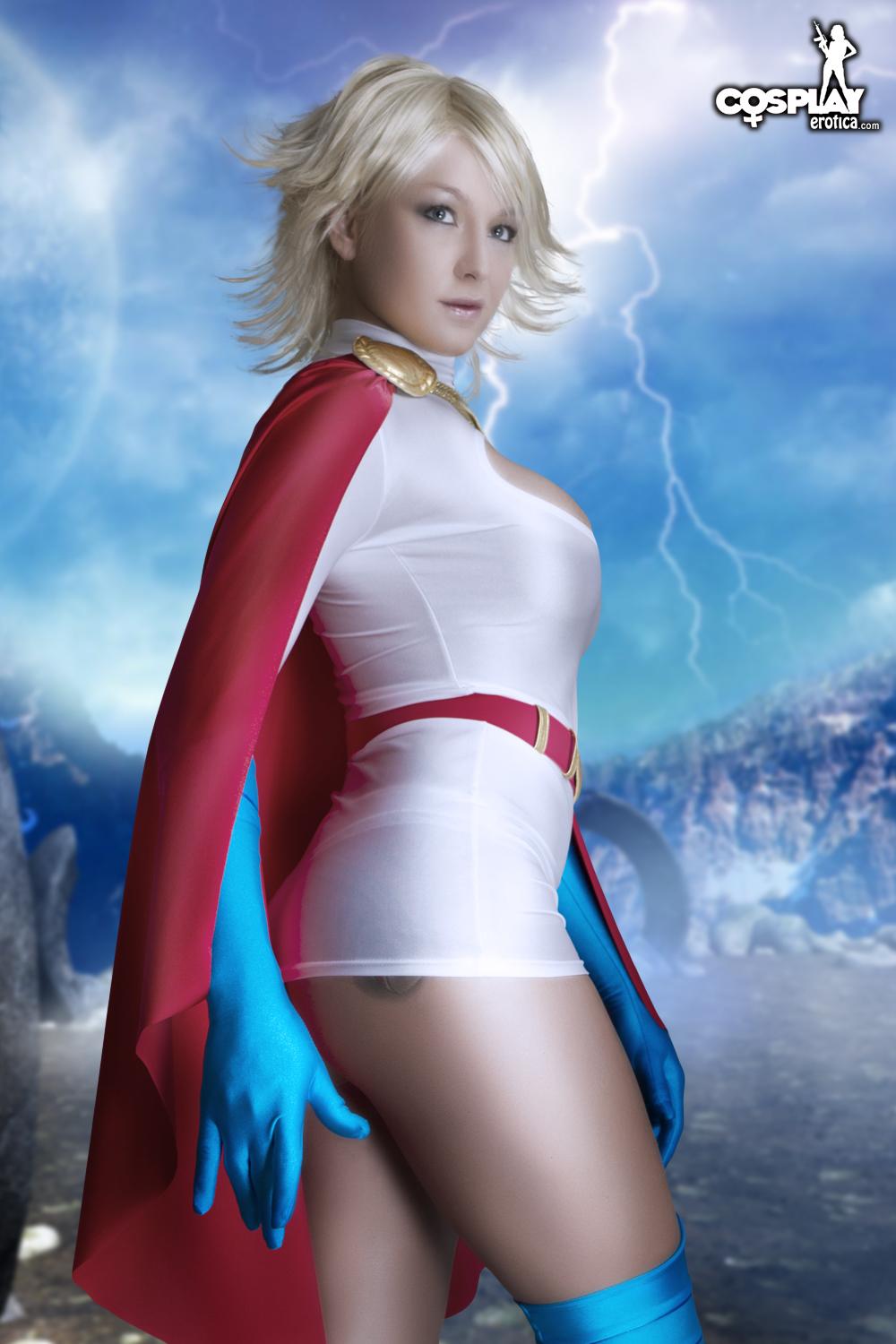 Cosplay babe Kayla dresses up as Power Girl #58176635